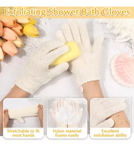Guantes De Baño Exfoliantes Para Limpieza Corporal Espalda