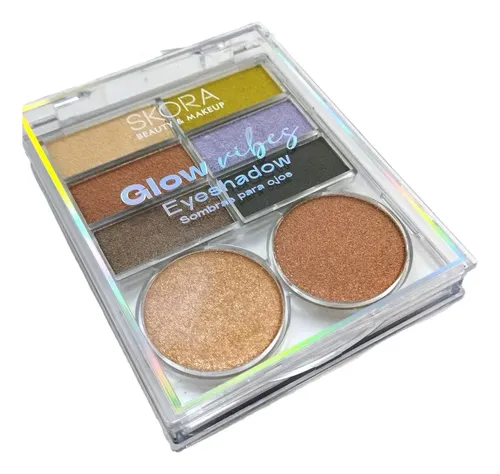 Paleta De Sombras Para Ojos Brillantes Glow Vibes De Skora