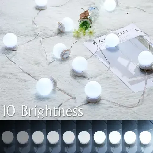 M Luces Para Espejo Tocador Maquillaje 10 Led Bombillas