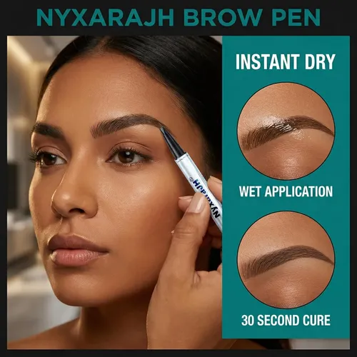 Delineador De Cejas 2 En 1 Impermeable Marrón Oscuro