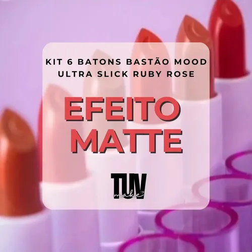 Lápiz labial Ruby Rose Matte Ultra Slick Mood, hermosos colores, color 04-showy