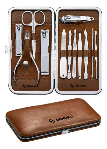 Set 12 Herramientas Manicura Y Pedicura Dehuka, Kit Completo Uñas, Estuche Incluido – Profesional Y Hogar