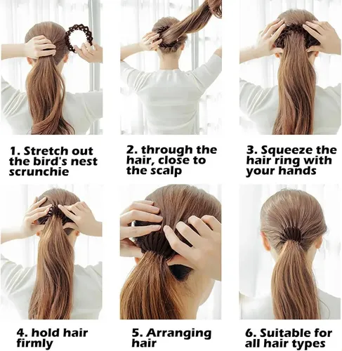 Pinzas Para El Pelo Con Forma Nido Pájaro, Cintas Y Pinzas