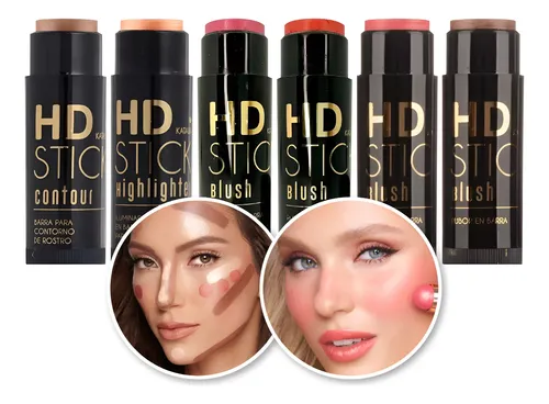Hd Stick Contour Katalia Barra Set Contorno Rubor Iluminador