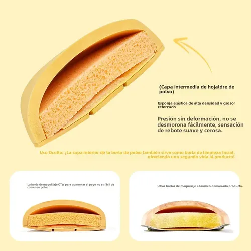 Esponja Ampliada Para Base Y Corrector Absorción Baja De