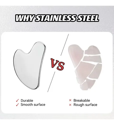 Herramientas Faciales Gua Sha Telkeen De Acero Inoxidable An