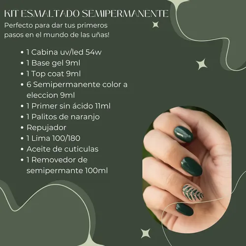 Kit Inicial X 15u. Tejar Manicuria Semipermanente Led/ Uv
