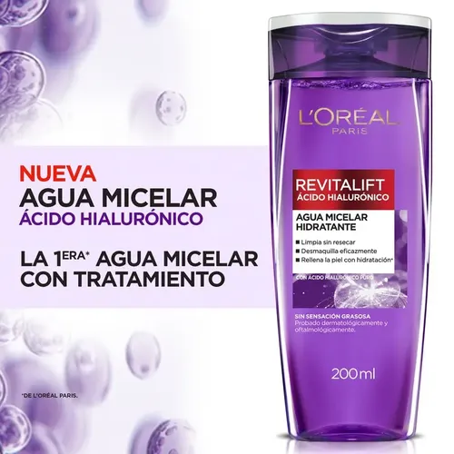 Agua Micelar L’oreal París Revitalift Hialurónico X 200 Ml