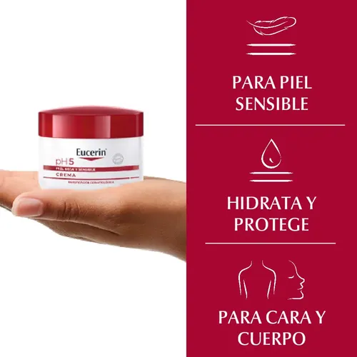 Crema para cuerpo Eucerin pH5 en pote 450mL