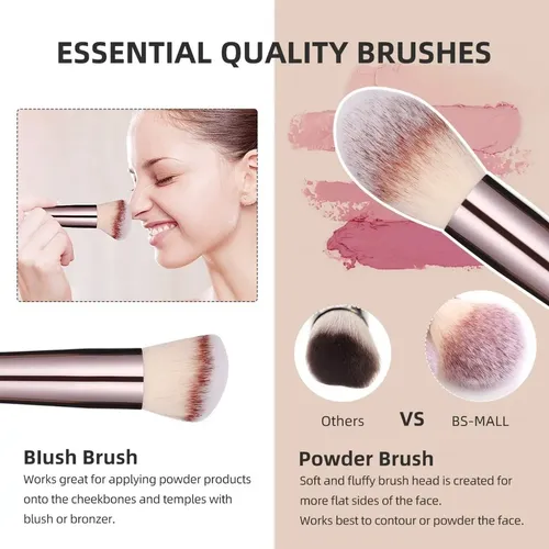 Brochas Bs-mall Makeup Brush Set 18 Pcs Premium.