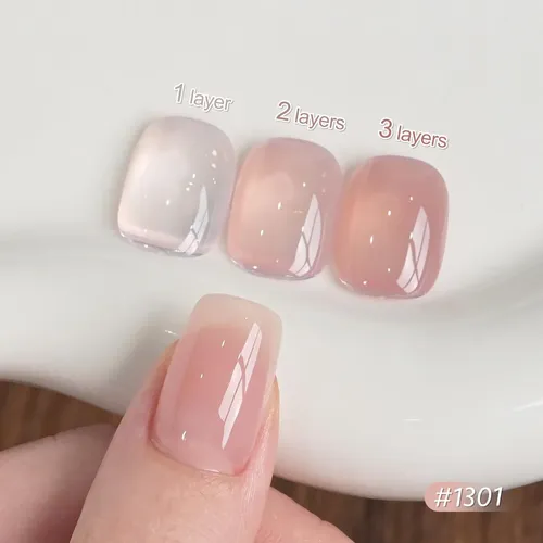 Set De Esmaltes Gel Nude Transparente 6 Colores Uv
