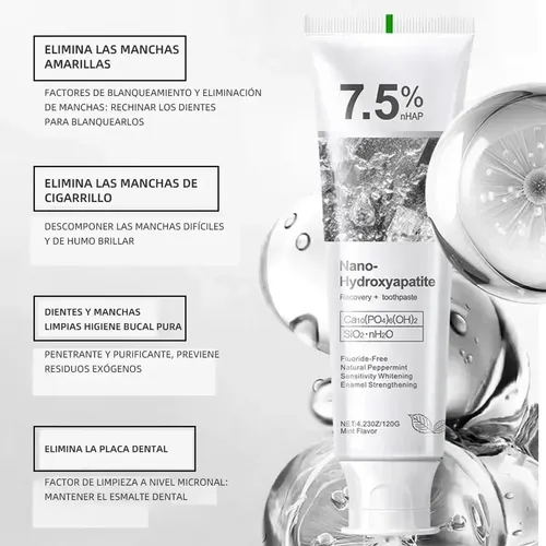 Pasta Dental Nano Hidroxiapatita Sin Flúor 3 Uds