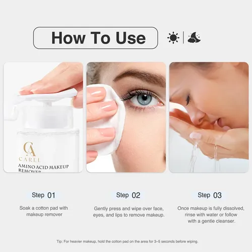 Removedor De Maquillaje Carel Aminoácidos + Agua Desmaquilla