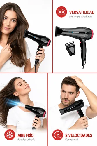 Secador Pelo Cabello Blaupunkt Diamond Salon 2400w Negro