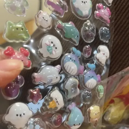 Yxx.. 8 Pegatinas De Dibujos Animados Con Forma De Diamante