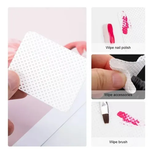 Wipes X600 Pcs Removedor Pegamento Pestañas Y Uñas Manicuria