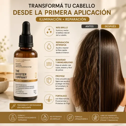 Booster Capilar Iluminación Reparación Serum Niacinamida 50c