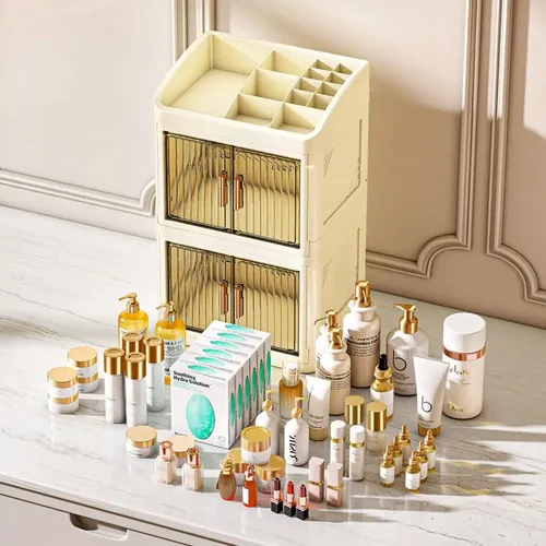 Organizador De Maquillaje Cosmético 4 Niveles Doble Puerta