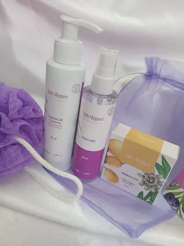 Kit Regalo Tuly Miguez Jabon Crema Corporal Perfume Acai
