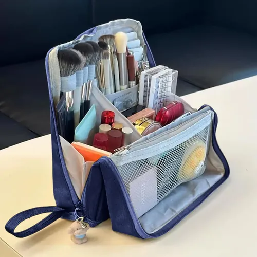 Bolsa De Maquillaje De Pie, Bolsa De Aseo Impermeable De Gra