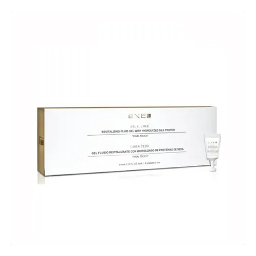 Gel Fluido Revitalizante Exel con Proteínas de Seda para Rostro y Cuello