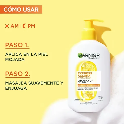 Crema Limpiadora Vitamina C Garnier 250ml