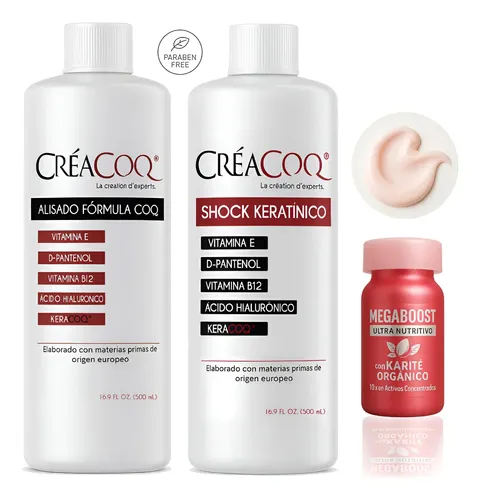 X3: Alisado Anti Frizz + Shock Keratina + Ampolla Orgánica