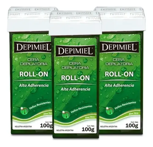 Depimiel Cera Depilatoria Roll On Alta Adherencia Aloe X3