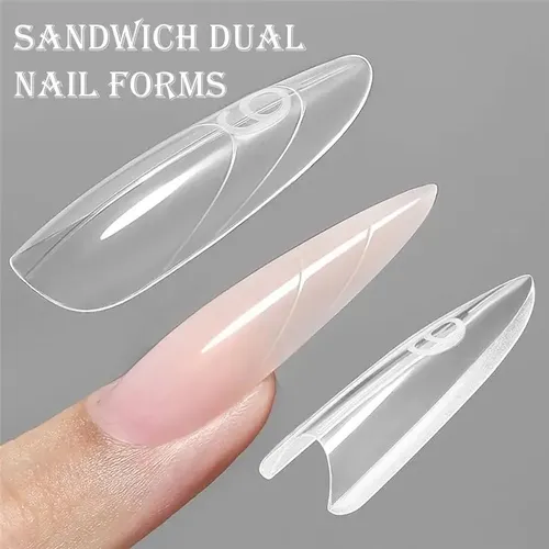 Molde Doble Cara Para Uñas,extensión Sin Papel,abs Flexible