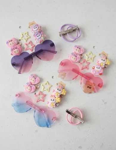 Colitas ,brochecito La Bubu Y Lentes De Sol Para Niñas