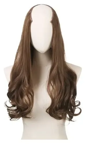 Cabello Cortina Peluca U Fibra Natural Ondulada Bambú 180 G