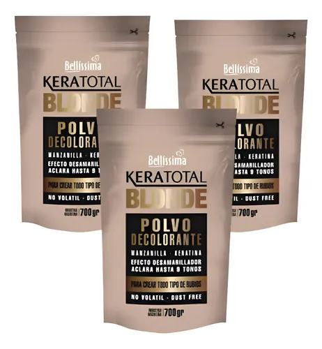 Polvo Decolorante Bellisima Keratotal Blonde X3 De 700gr