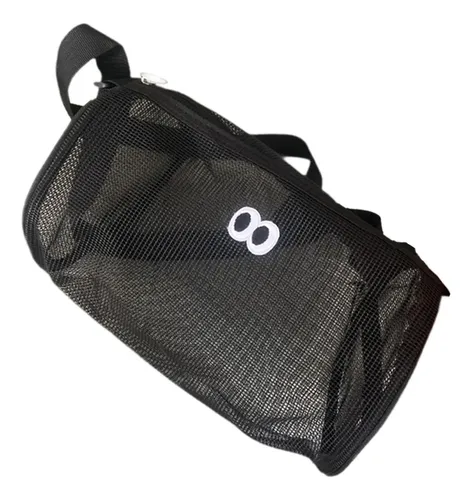 Bolsa De Maquillaje De Malla Con Cremallera, Bonita Negro