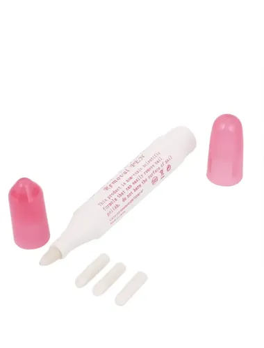 1 Lapiz Corrector De Esmalte Recargable 4 Puntas Uñas Nail