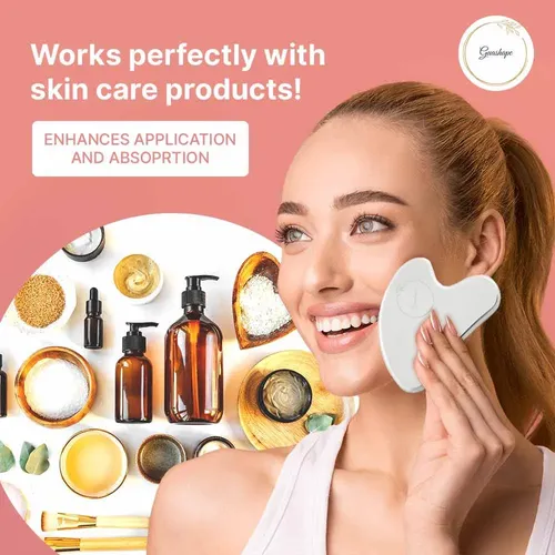 Gua Sha Facial Metal Plateado Sculptor Antiinflamatorio