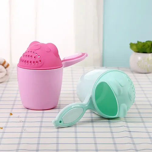 Gorros De Baño Con Dibujos Para Bebé, Taza Y Champú 2 Piezas