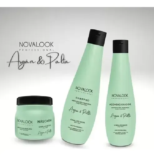 Shampoo Argan Y Palta Cab Secos Hidratacion 325ml Novalook
