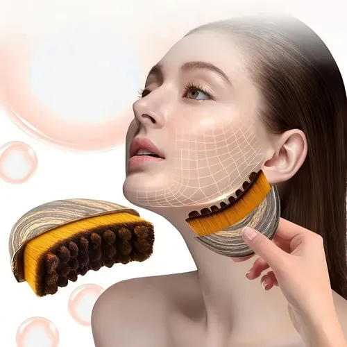 Cepillo Corporal Linfático Exfoliante Jawline Sculpting, Paq Marrón
