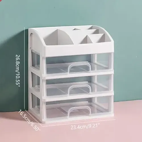 Organizador De Maquillaje 3 Cajones Multiuso Hogar Cosmetico