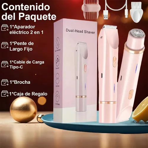 Depiladora Recargable Usb Diseño 2 En 1 Mujer