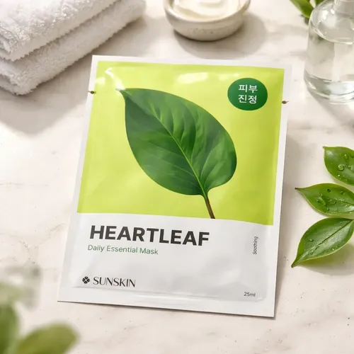 Mascarilla Coreana Calmante Hoja De Corazón Sunskin X1