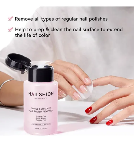 Quitaesmalte Sin Acetona Nailshion Cherry Blossom 5.46 Oz