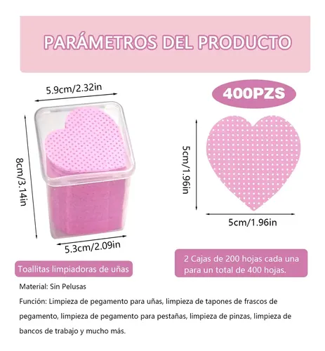 / 400 Pzs Toallitas Gasitas For Uñas Pestañas Libre De .