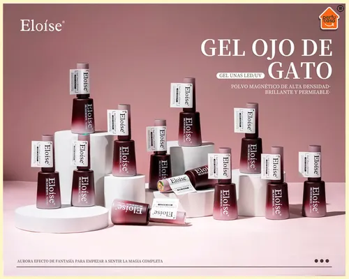 Esmalte Magnetico Gel Semipermanente Ojo Gato Kit X6 Imán Color A