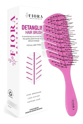 Cepillo De Pelo Fiora Naturals Detangler Para Cabello Seco/h