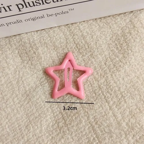 100 Broches Pelo Estrella Colores Clip Bb Metal Aleaci