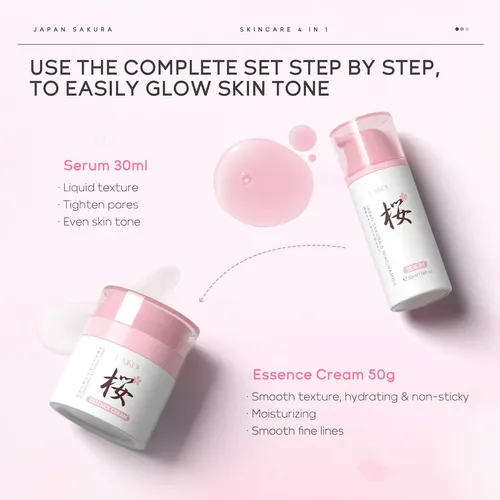 / Set De Regalo Laikou Pro Japan Sakura De 4 Piezas, Kit De+