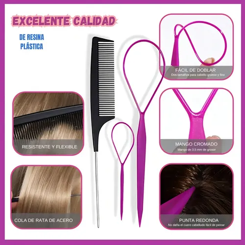 As Triko Set De Accesorios For El Cabello, Ligas De As