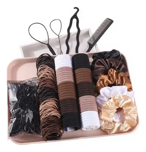 Kit 1209 Hair Accessories: Scrunchies And Rubber Bands.