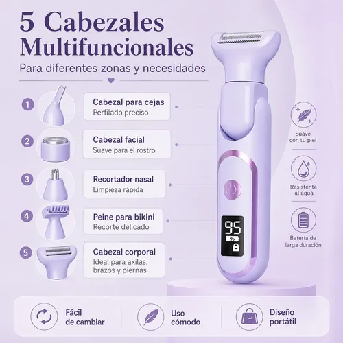 ! Depiladora Eléctrica Mujer Tipo Cpantalla Lcd